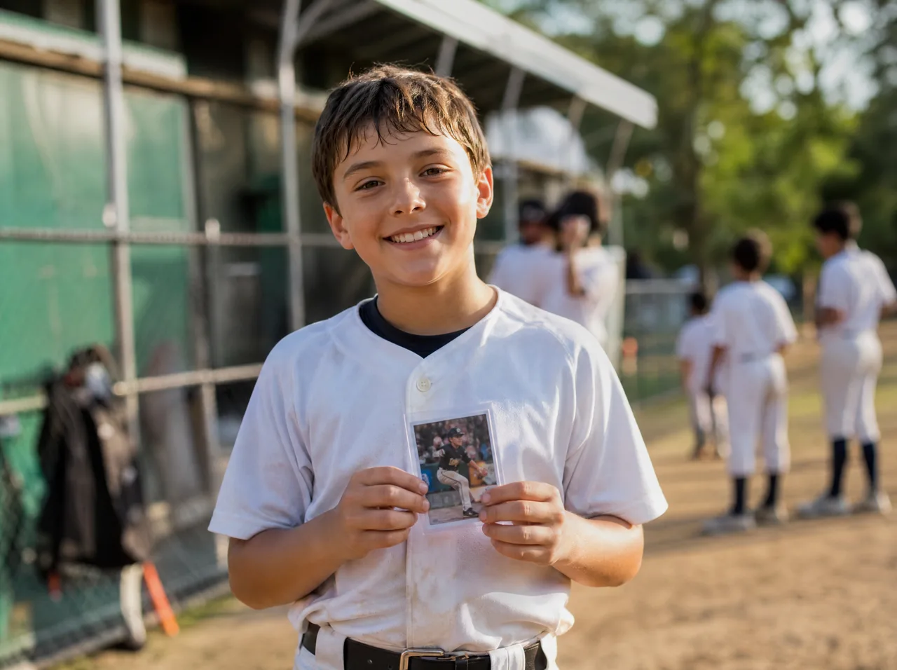 baseball card format template — a memorable moment