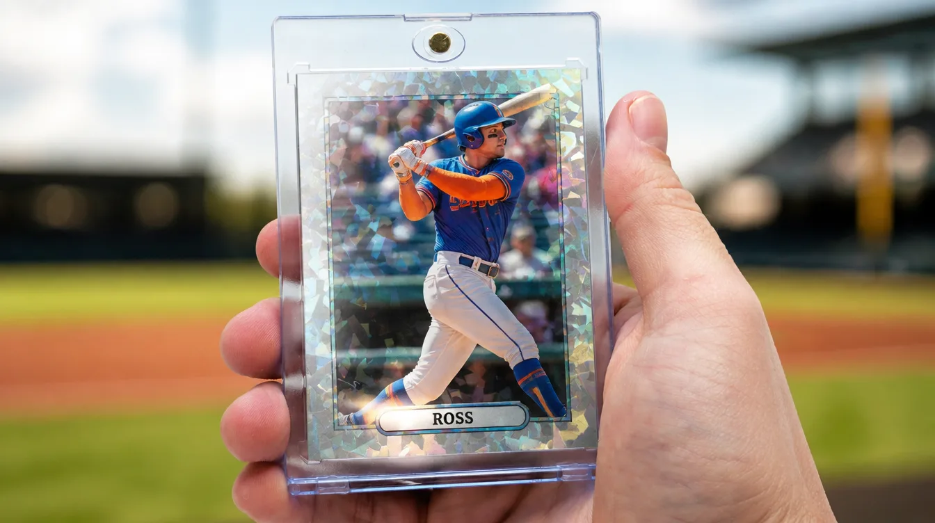 Custom baseball card made instead of a baseball card template png, in a magnetic case