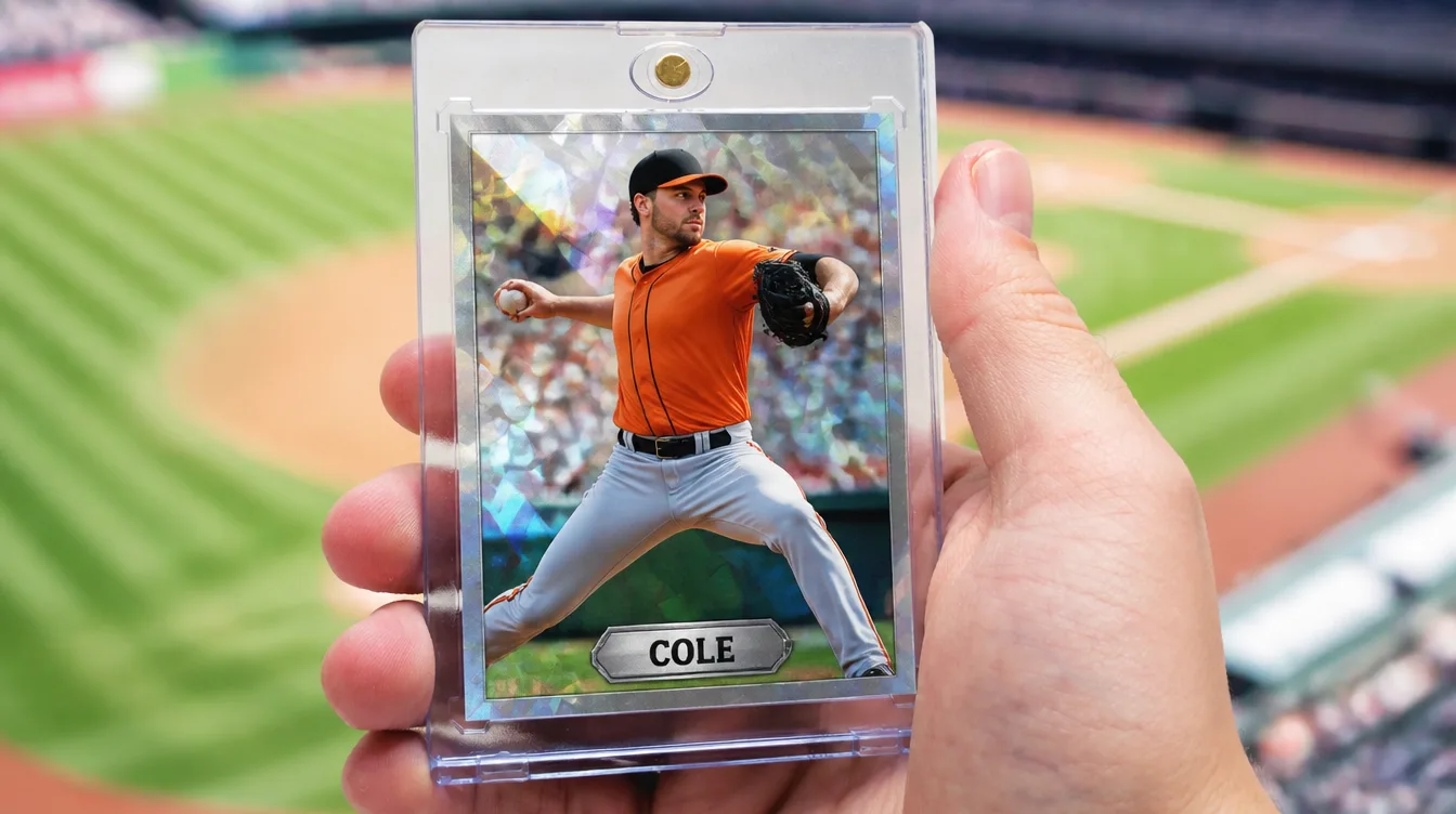 Finished custom baseball card made instead of a baseball card template, in a magnetic case