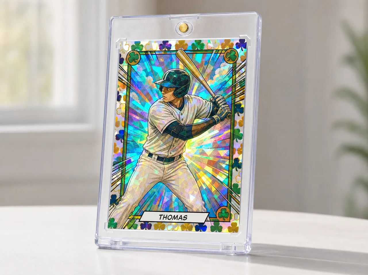 Custom best baseball cards in a protective magnetic case
