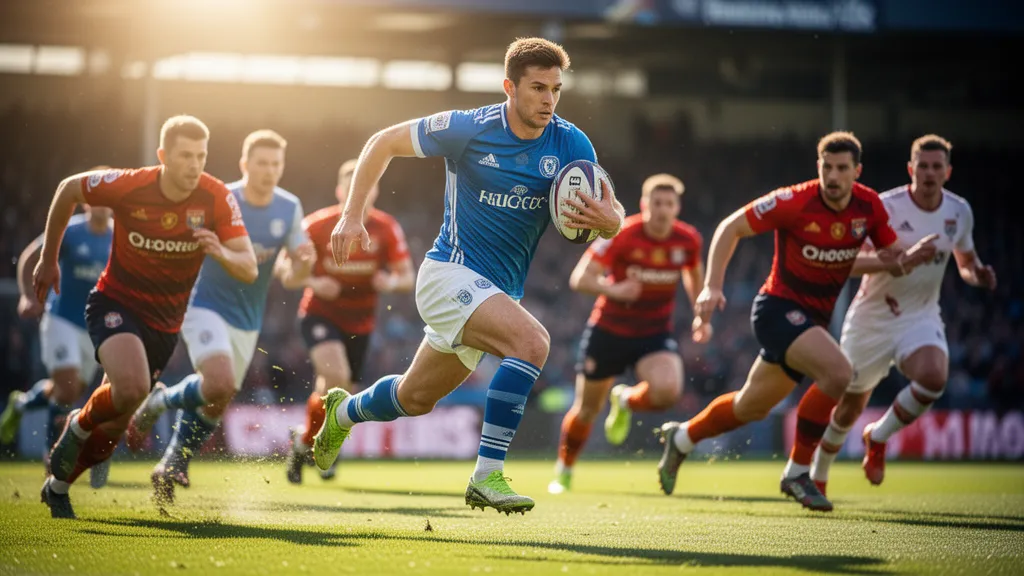 Athletes in motion during outdoor sporting event with professional photography capturing dynamic action and movement