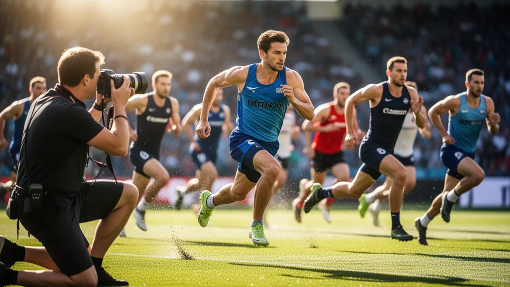 Athletes competing at high speed outdoors captured with Canon Rebel T7 camera in natural daylight.