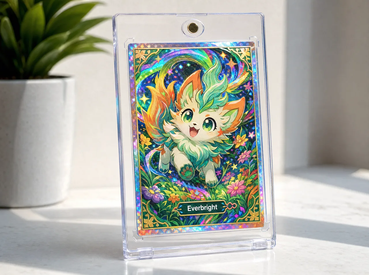 Custom design your own pokemon card in a protective magnetic case
