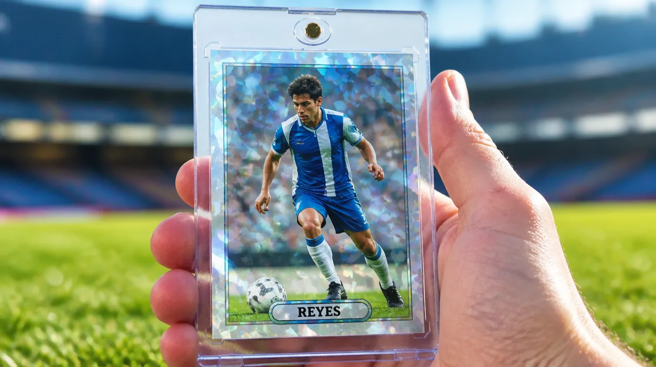 Custom FC Mobile-style soccer trading card in a one-touch magnetic case