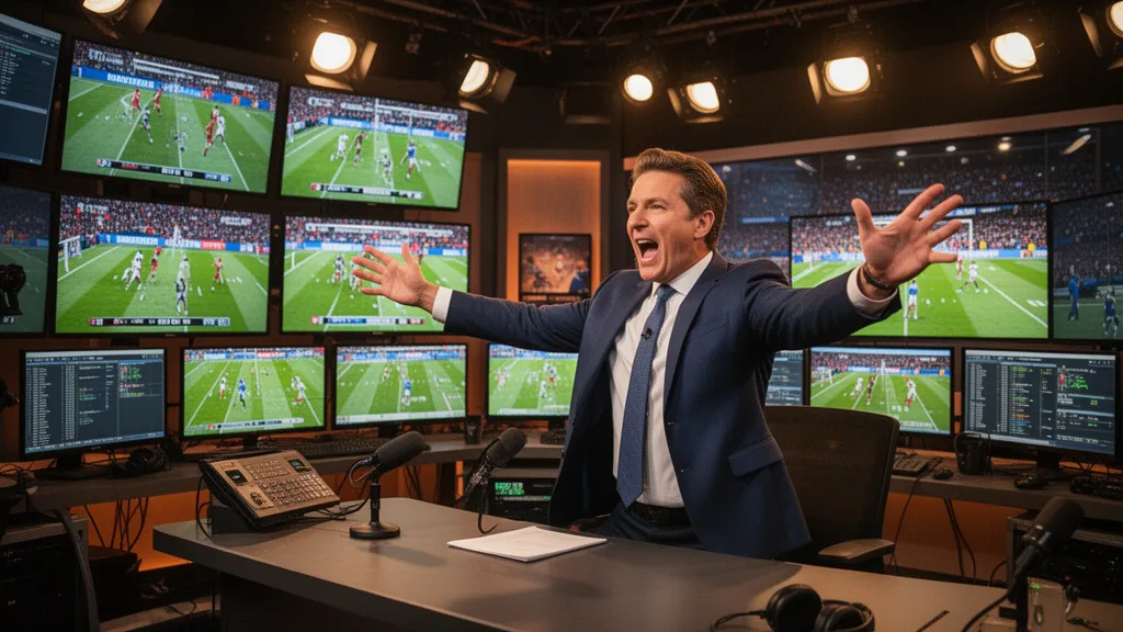 Custom sports trading card gift for a sports broadcaster displayed in a premium magnetic case