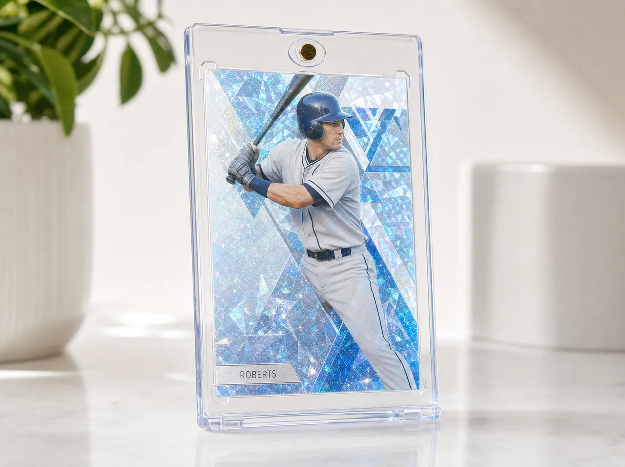 Custom mlb cards in a protective magnetic case