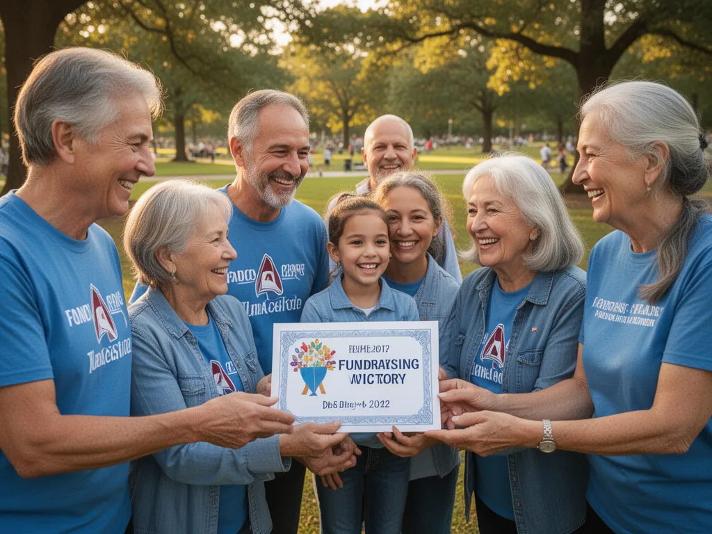 Team members and parents celebrating together outdoors with genuine emotion and community connection