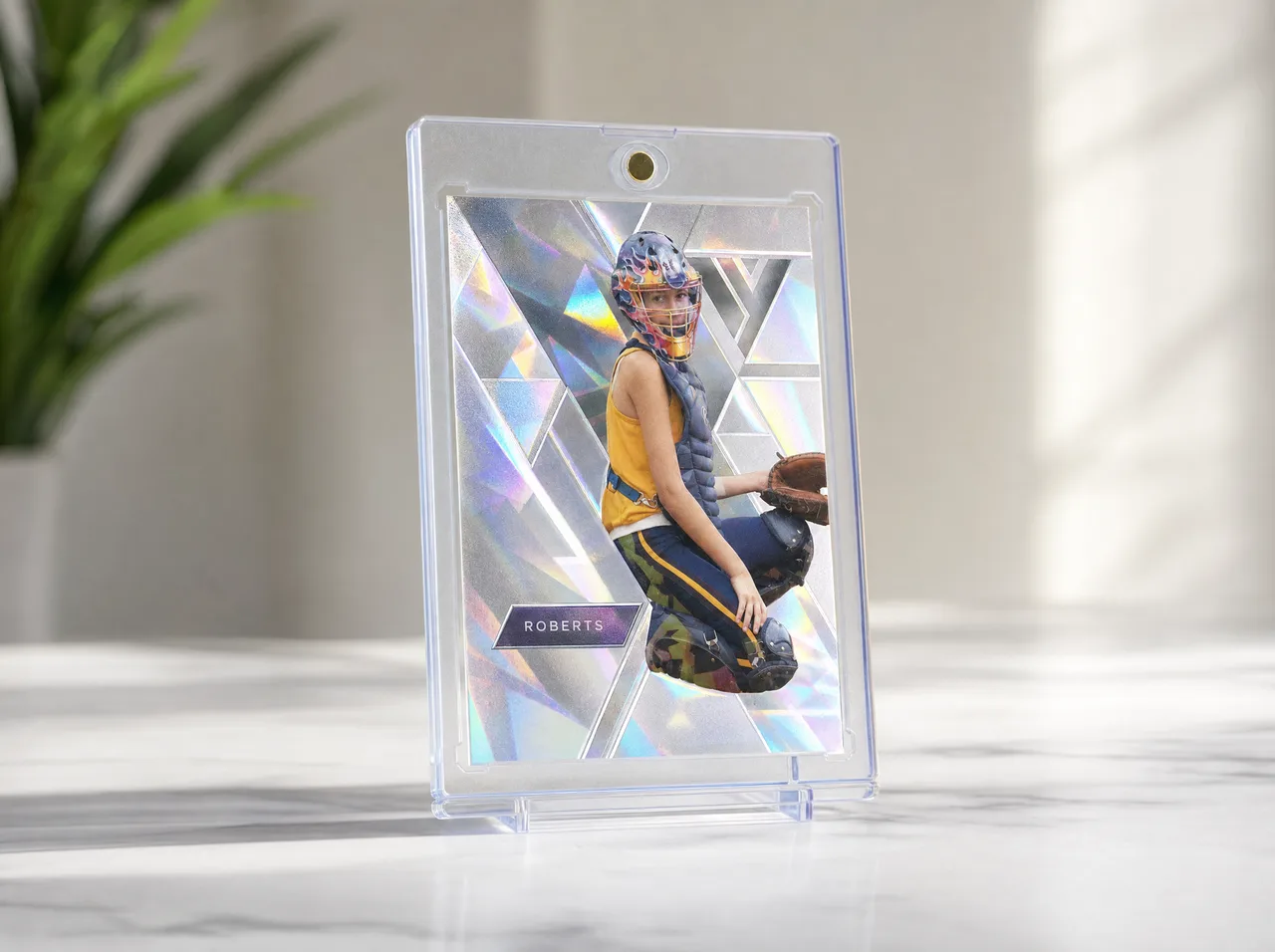 Custom personalized trading cards in a protective magnetic case