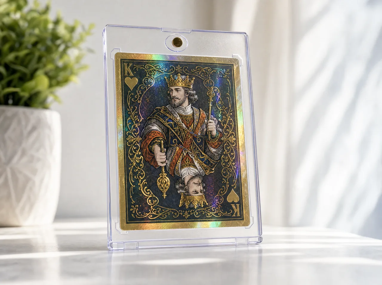 Custom playing card printer in a protective magnetic case