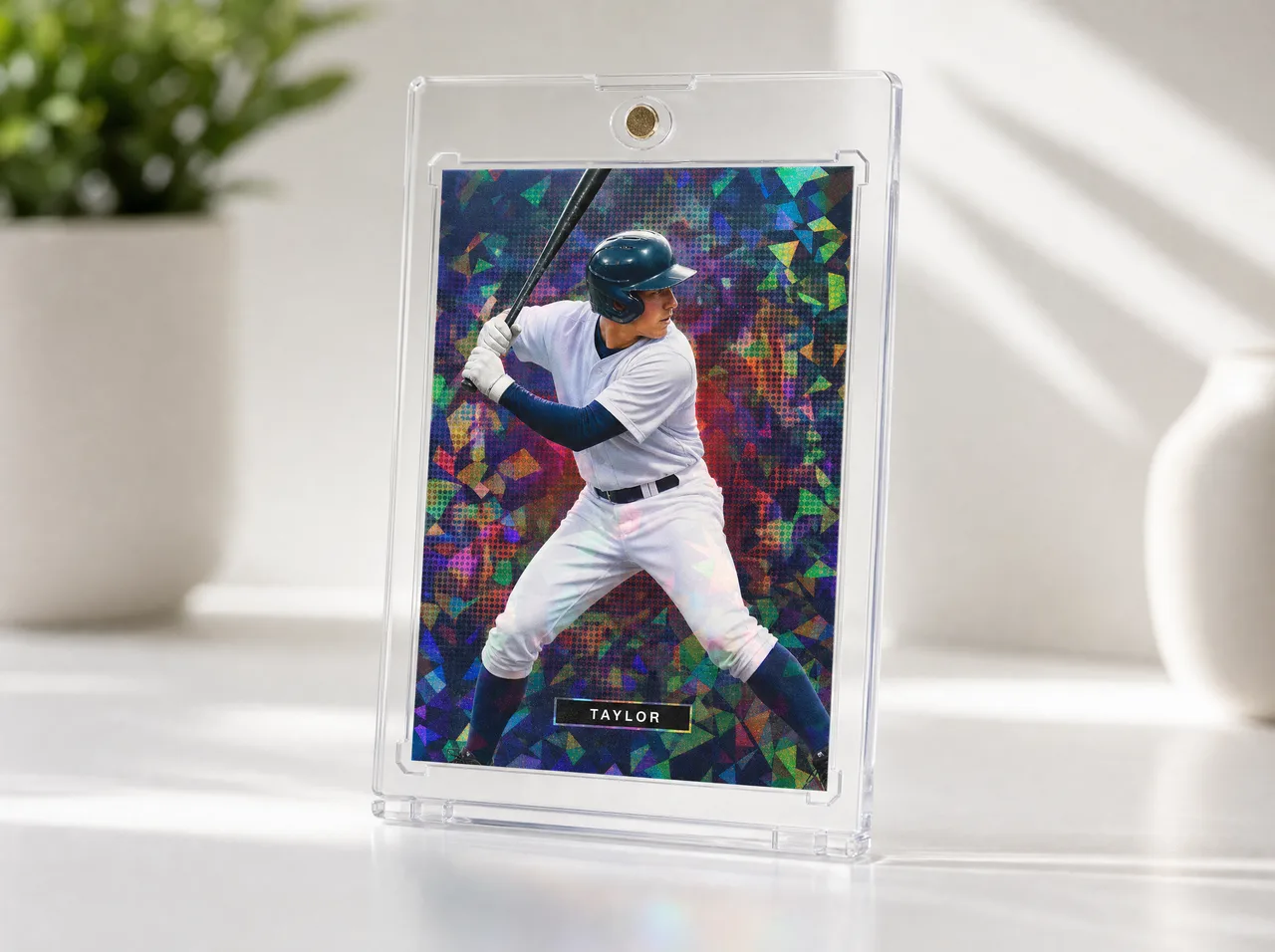 Custom wholesale baseball cards in a protective magnetic case