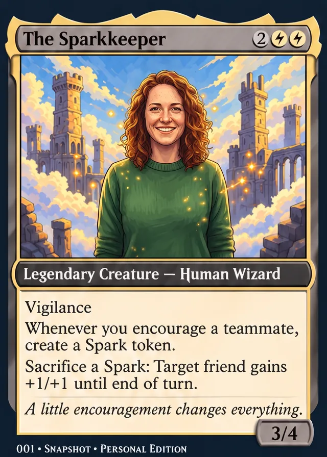 Arcane Champion trading card template