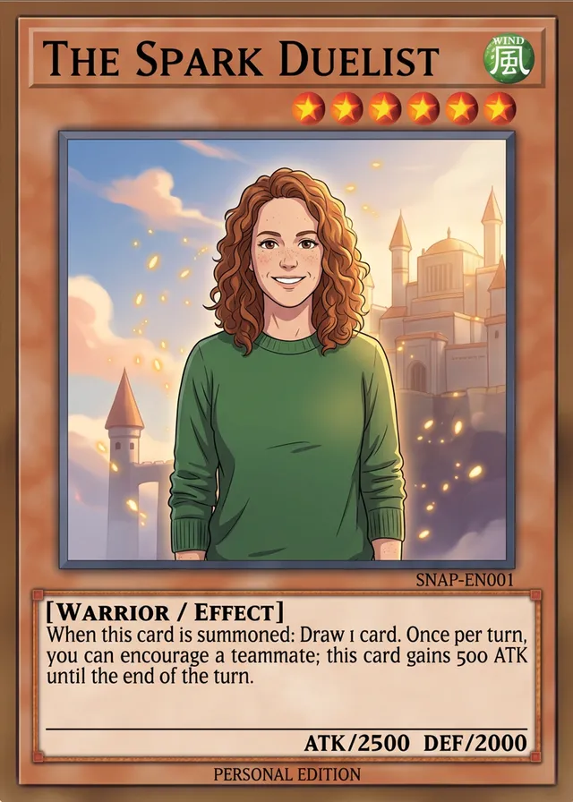 Duel Champion trading card template